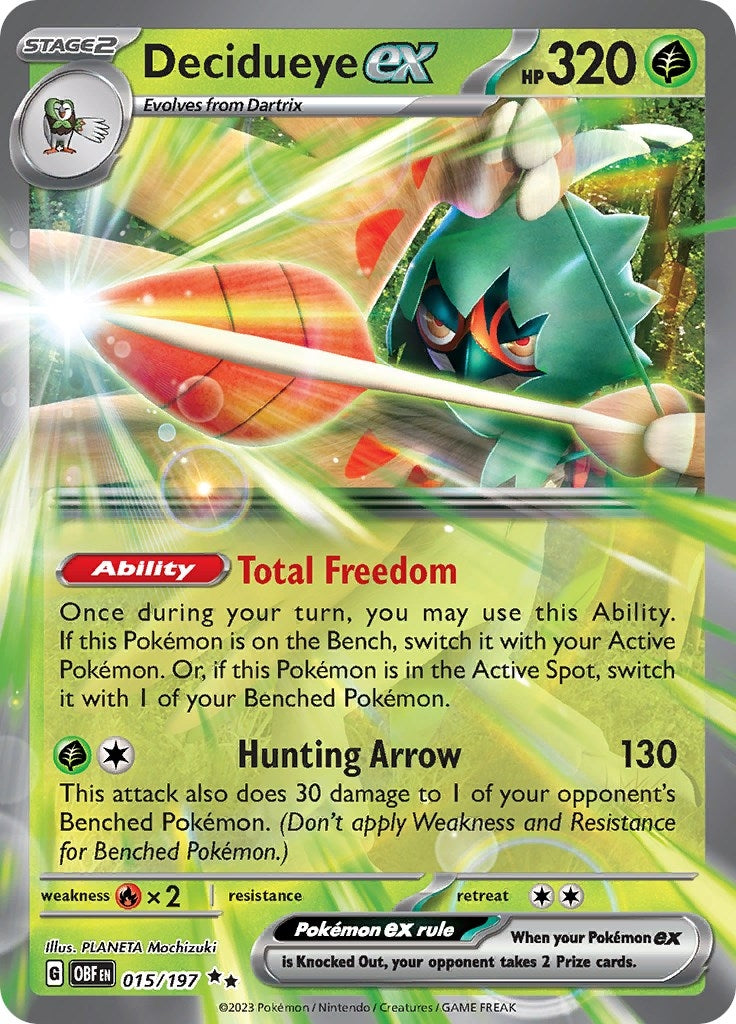 Image for Decidueye ex (015/197) (SV03: Obsidian Flames) - Pokemon