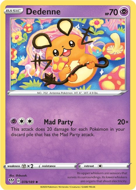 Image for Dedenne (078/189) (SWSH03: Darkness Ablaze) - Pokemon