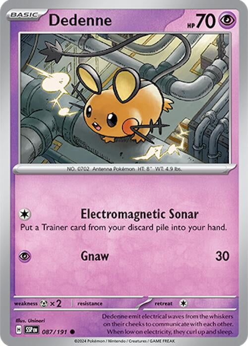 Image for Dedenne (087/191) (SV08: Surging Sparks) - Pokemon