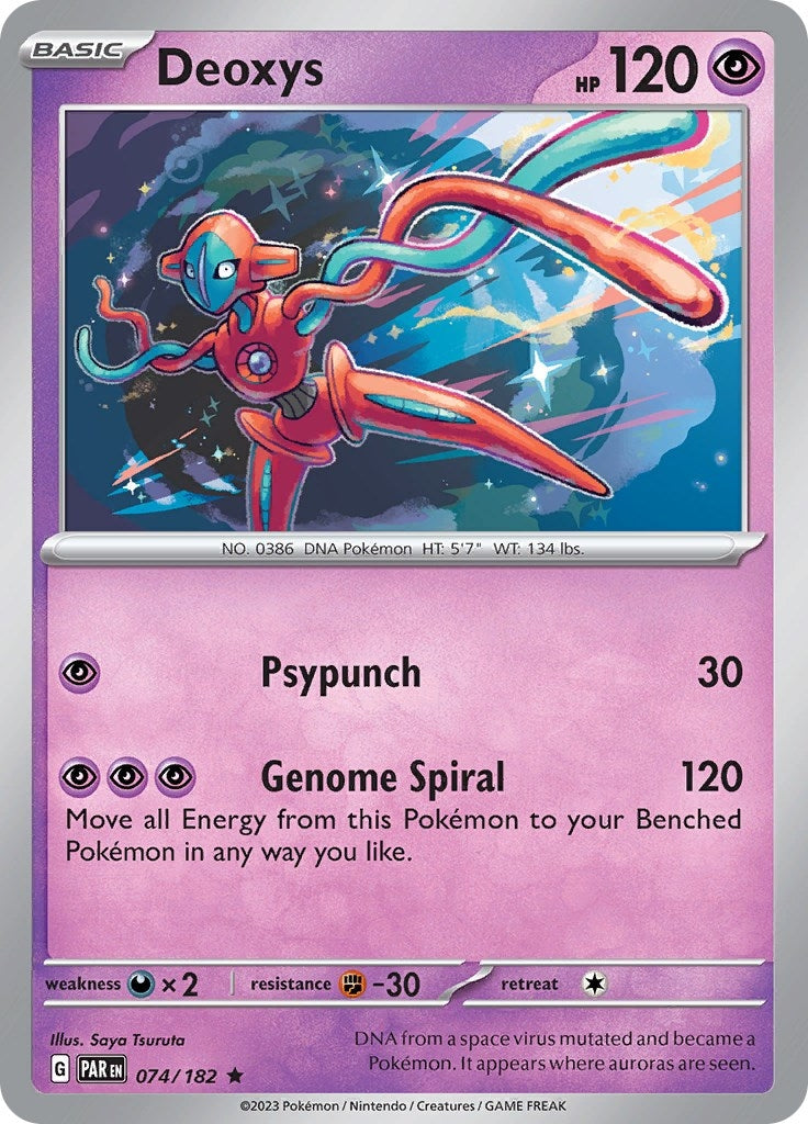 Image for Deoxys (074/182) (SV04: Paradox Rift) - Pokemon