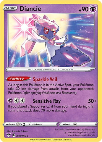 Image for Diancie (079/185) (SWSH04: Vivid Voltage) - Pokemon
