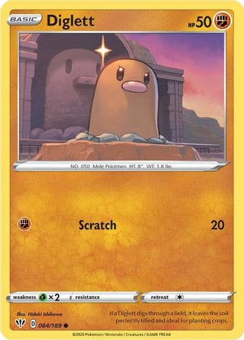 Image for Diglett (084/189) (SWSH03: Darkness Ablaze) - Pokemon