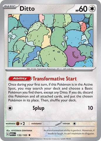 Image for Ditto - 132/165 (Non-Holo) (132/165) (SV: Scarlet & Violet 151) - Pokemon