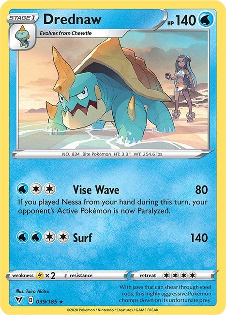 Image for Drednaw (039/185) (SWSH04: Vivid Voltage) - Pokemon