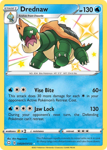 Image for Drednaw (SV029/SV122) (Shining Fates: Shiny Vault) - Pokemon