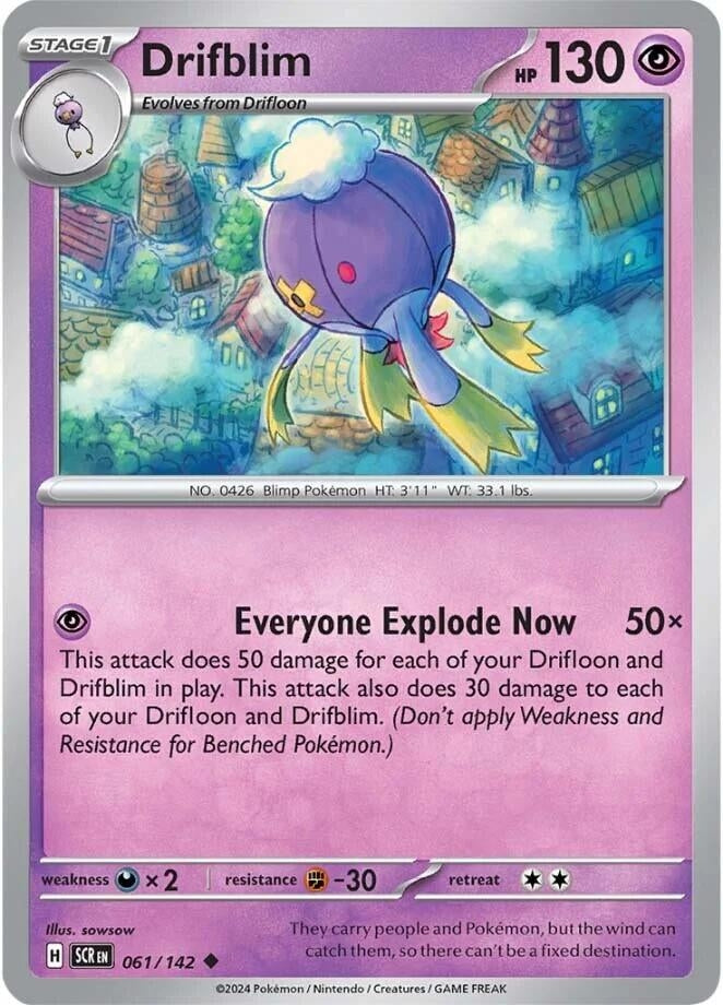 Image for Drifblim (061/142) (SV07: Stellar Crown) - Pokemon