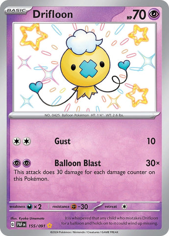 Image for Drifloon (155/091) (SV: Paldean Fates) - Pokemon