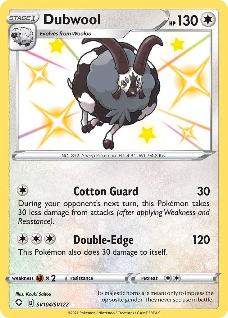 Image for Dubwool (SV104/SV122) (Shining Fates: Shiny Vault) - Pokemon