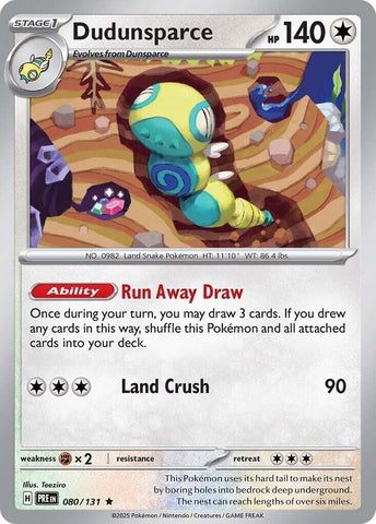 Image for Dudunsparce (080/131) (SV: Prismatic Evolutions) - Pokemon