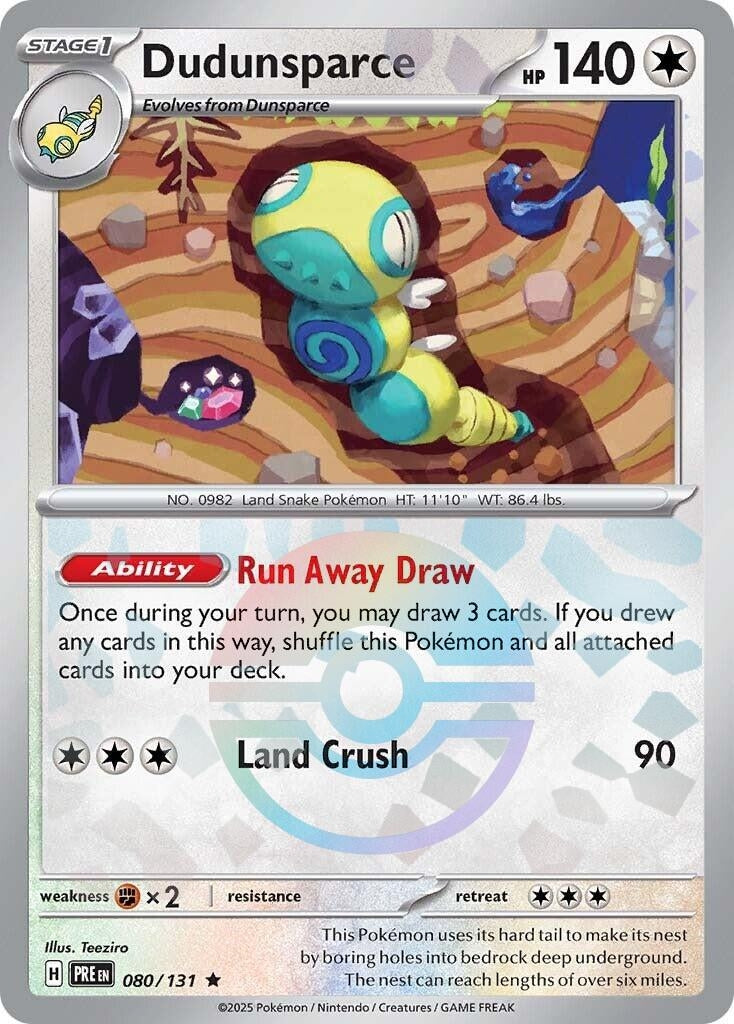 Image for Dudunsparce (Poke Ball Pattern) (080/131) (SV: Prismatic Evolutions) - Pokemon