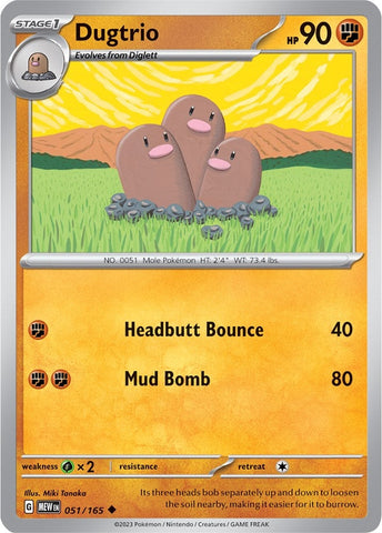 Image for Dugtrio (051/165) (SV: Scarlet & Violet 151) - Pokemon