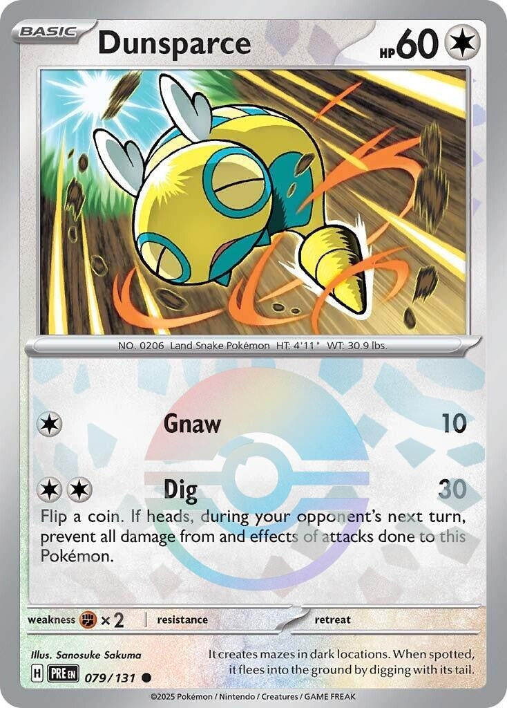 Image for Dunsparce (Poke Ball Pattern) (079/131) (SV: Prismatic Evolutions) - Pokemon