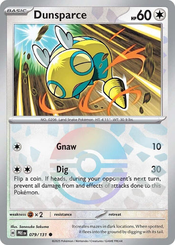 Image for Dunsparce (Poke Ball Pattern) (079/131) (SV: Prismatic Evolutions) - Pokemon