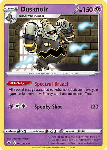 Image for Dusknoir (071/185) (SWSH04: Vivid Voltage) - Pokemon