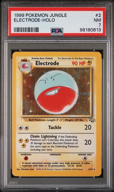 ELECTRODE - HOLO - JUNGLE - PSA 7 POKEMON Single