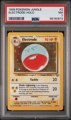 ELECTRODE - HOLO - JUNGLE - PSA 7 POKEMON Single