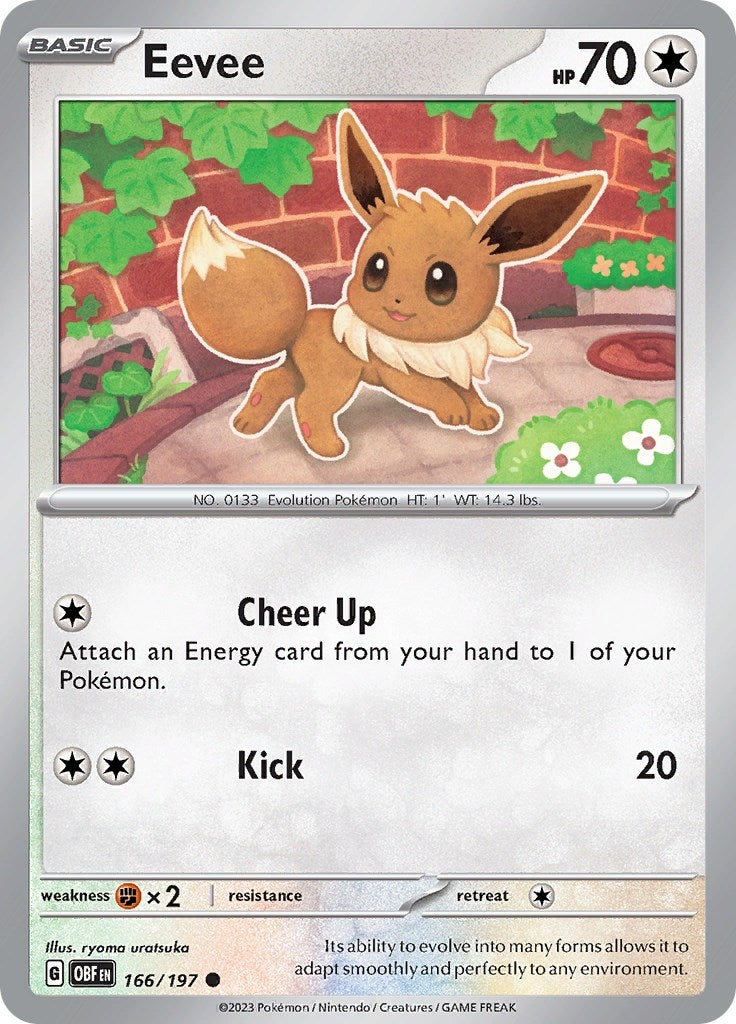 Image for Eevee (166/197) (SV03: Obsidian Flames) - Pokemon