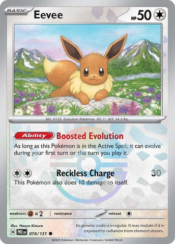 Image for Eevee (Poke Ball Pattern) (074/131) (SV: Prismatic Evolutions) - Pokemon