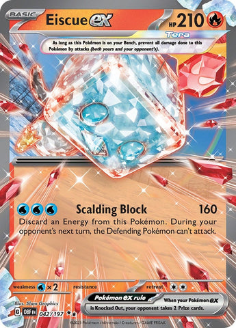 Image for Eiscue ex (042/197) (SV03: Obsidian Flames) - Pokemon
