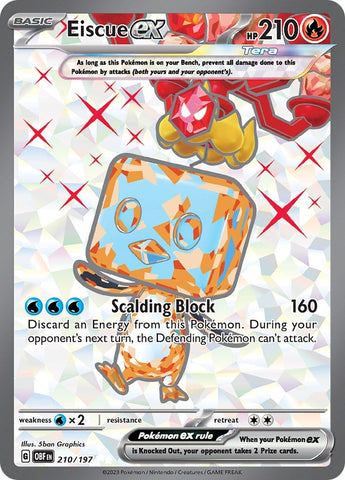 Image for Eiscue ex (210/197) (SV03: Obsidian Flames) - Pokemon