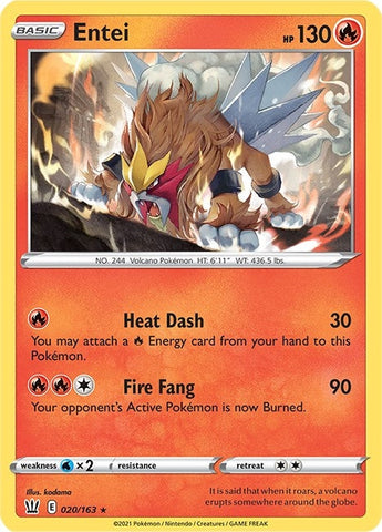 Image for Entei (020/163) (SWSH05: Battle Styles) - Pokemon
