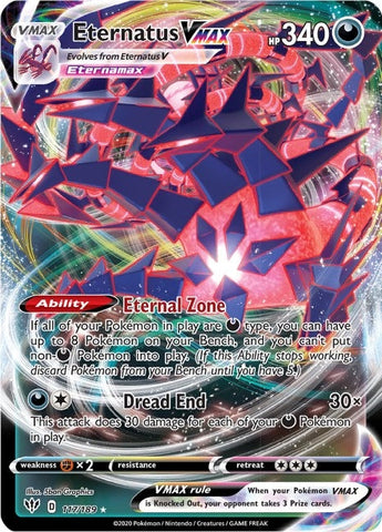 Image for Eternatus VMAX (117/189) (SWSH03: Darkness Ablaze) - Pokemon