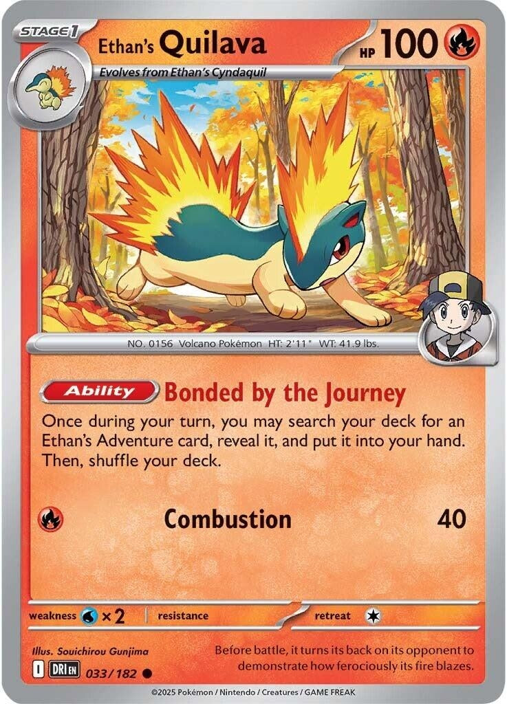 Image for Ethan's Quilava (033/182) (SV10: Destined Rivals) - Pokemon