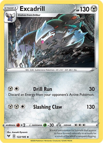Image for Excadrill (122/185) (SWSH04: Vivid Voltage) - Pokemon
