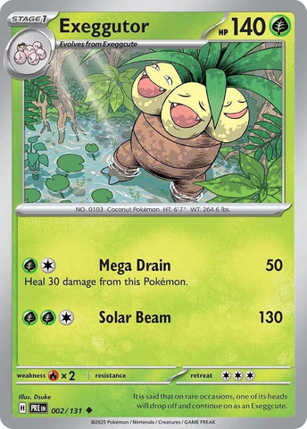 Image for Exeggutor (002/131) (SV: Prismatic Evolutions) - Pokemon
