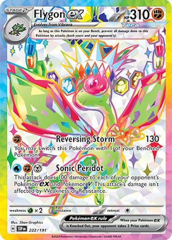 Image for Flygon ex (222/191) (SV08: Surging Sparks) - Pokemon