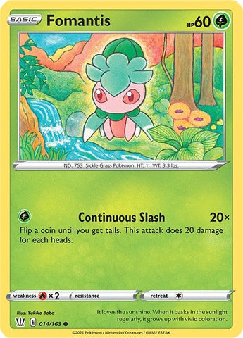 Image for Fomantis (014/163) (SWSH05: Battle Styles) - Pokemon