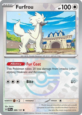 Image for Furfrou (Poke Ball Pattern) (088/131) (SV: Prismatic Evolutions) - Pokemon
