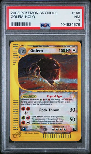 GOLEM - HOLO - SKYRIDGE - PSA 7 POKEMON Single