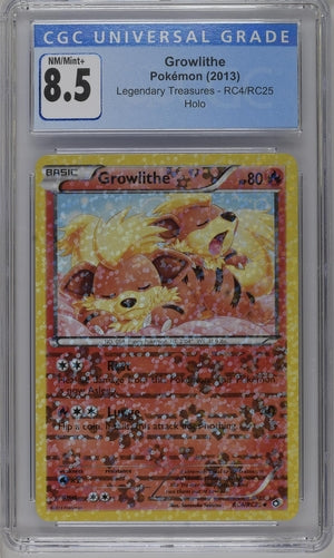 GROWLITHE - LEGENDARY TREASURES - CGC 8.5 Pokemon Single