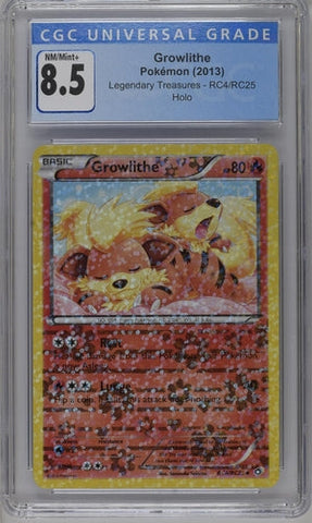 GROWLITHE - LEGENDARY TREASURES - CGC 8.5 Pokemon Single