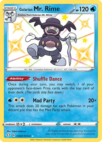Image for Galarian Mr. Rime (SV021/SV122) (Shining Fates: Shiny Vault) - Pokemon