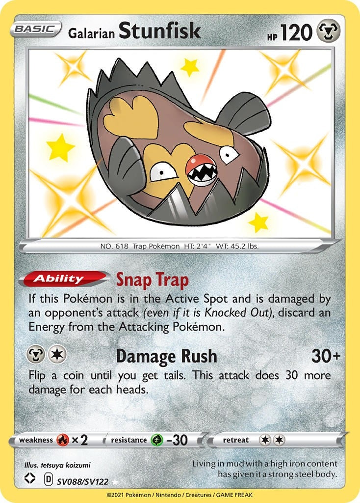 Image for Galarian Stunfisk (SV088/SV122) (Shining Fates: Shiny Vault) - Pokemon