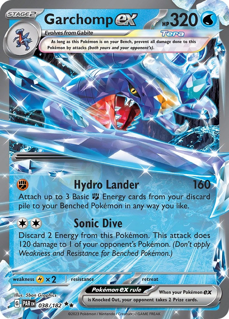 Image for Garchomp ex (038/182) (SV04: Paradox Rift) - Pokemon