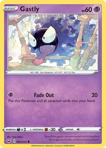 Image for Gastly (083/202) (SWSH01: Sword & Shield Base Set) - Pokemon