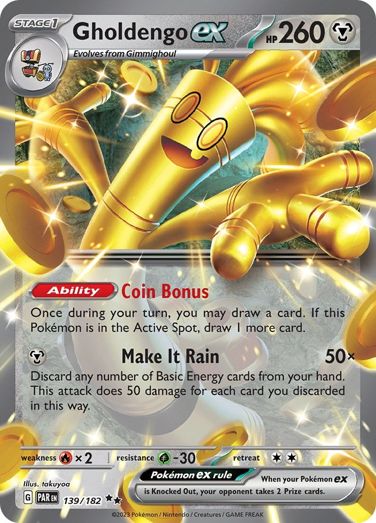Image for Gholdengo ex (139/182) (SV04: Paradox Rift) - Pokemon
