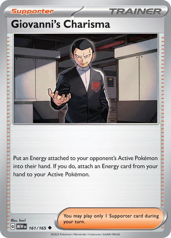 Image for Giovanni's Charisma (161/165) (SV: Scarlet & Violet 151) - Pokemon