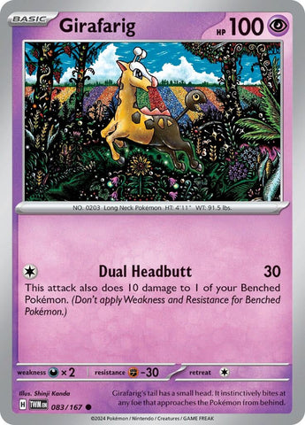 Image for Girafarig (083/167) (SV06: Twilight Masquerade) - Pokemon