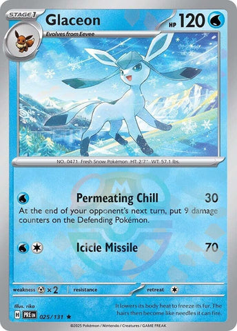 Image for Glaceon (Master Ball Pattern) (025/131) (SV: Prismatic Evolutions) - Pokemon