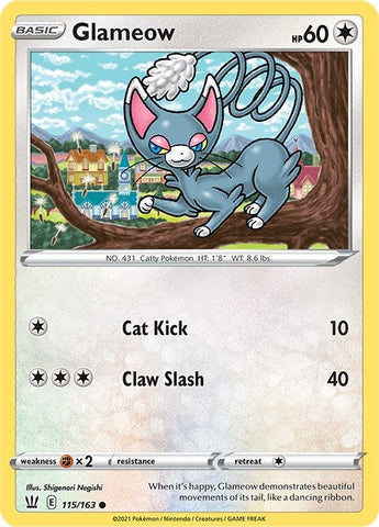 Image for Glameow (115/163) (SWSH05: Battle Styles) - Pokemon