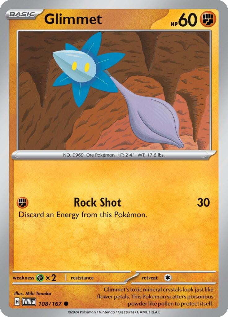 Image for Glimmet (108/167) (SV06: Twilight Masquerade) - Pokemon
