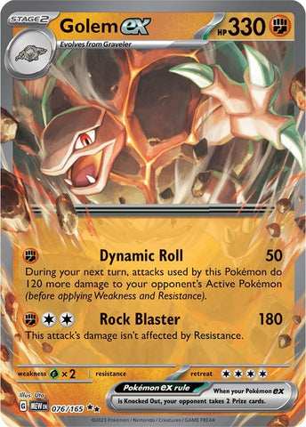 Image for Golem ex (076/165) (SV: Scarlet & Violet 151) - Pokemon