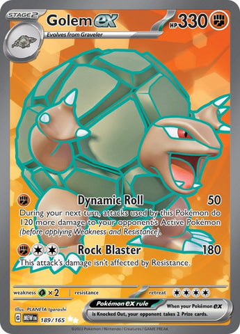 Image for Golem ex (189/165) (SV: Scarlet & Violet 151) - Pokemon