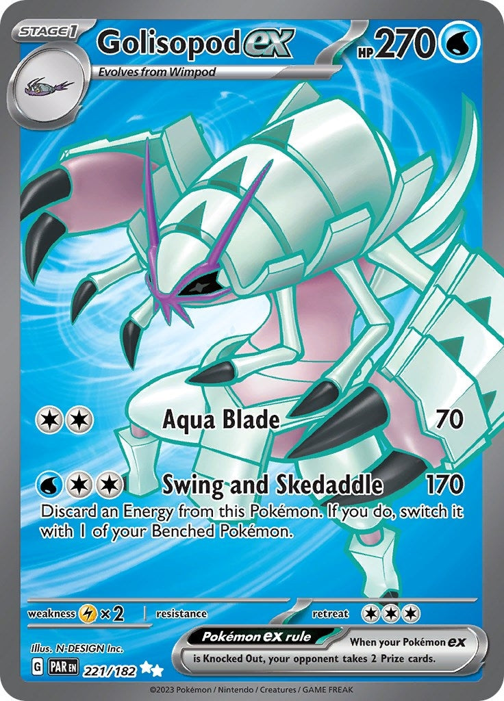 Image for Golisopod ex (221/182) (SV04: Paradox Rift) - Pokemon