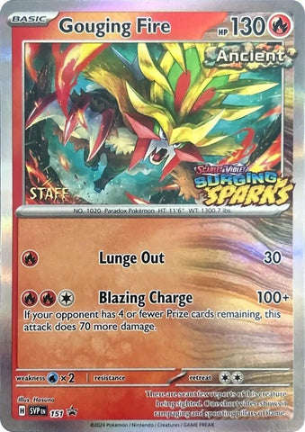 Image for Gouging Fire - 151 (Staff) (151) (SV: Scarlet & Violet Promo Cards) - Pokemon