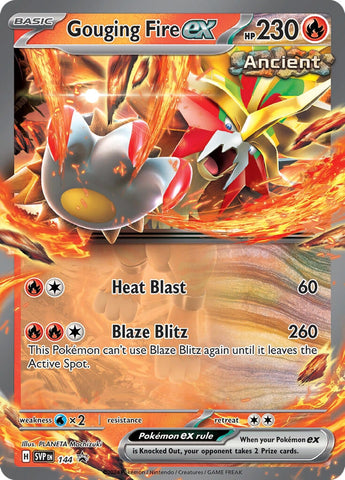 Image for Gouging Fire ex - 144 (144) (SV: Scarlet & Violet Promo Cards) - Pokemon